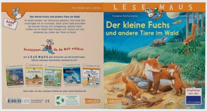 Produktbild LESEMAUS 181: Der kleine Fuchs und andere Tiere im Wald (Deutsch, Friederun Reichenstetter, Hans-Günther Döring, 2023)