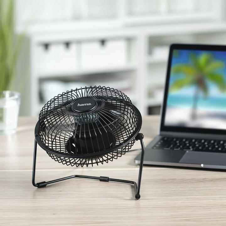 Immagine prodotto Hama Ventilatore da tavolo USB in metallo, 15 cm (6) (67 dB)