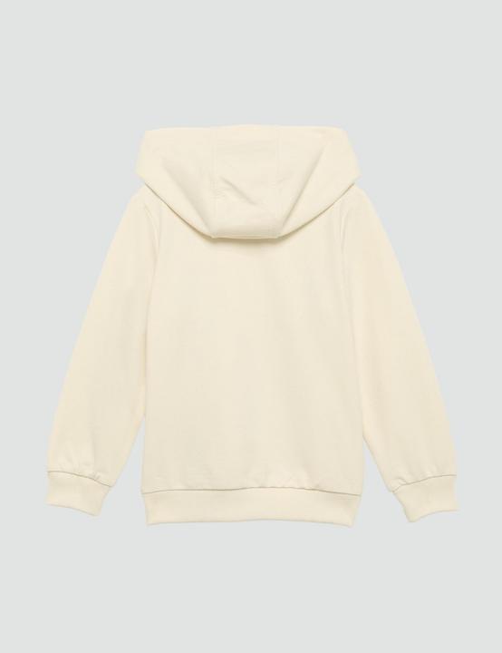 Produktbild S.Oliver Sweatshirt Unisex Kapuzen-Sweatshirt mit Rippbündchen und kleinem Print-Detail (92)