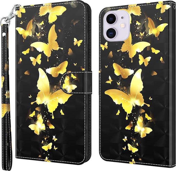 Immagine prodotto Cover-Discount iPhone 13 mini - caso effetto glitter farfalla oro (Apple iPhone 13 mini)