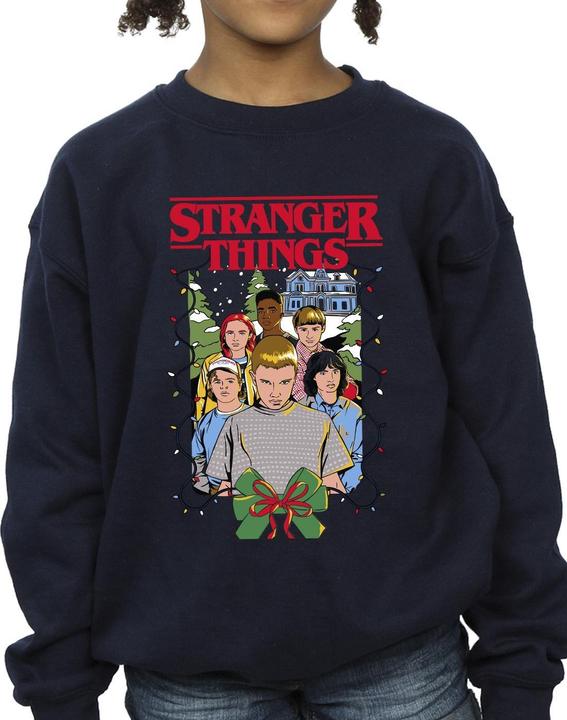 Produktbild Netflix Stranger Things Christmas Poster Sweatshirt Mädchen (140, 146)