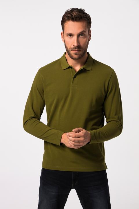 Produktbild JP1880 Poloshirt, Basic, Langarm, Piqué (4XL)