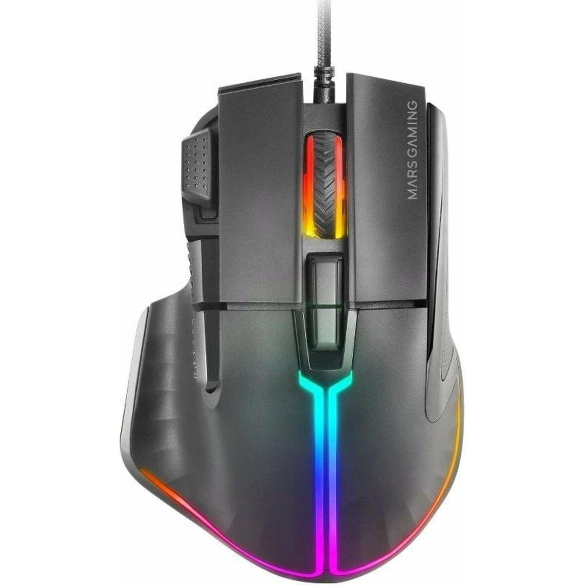 Mars Gaming Souris Filaire Gamer Mm-Xt RGB (Noir) (Cablato), Mouse, Nero