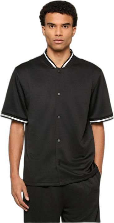 Produktbild Urban Classics Interlock Baseball Shirt black L (L)