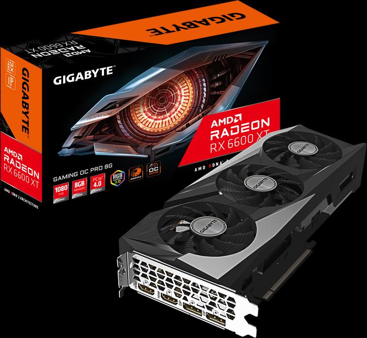 Image du produit Gigabyte Radeon RX 6600 XT GAMING OC PRO (8 Go)
