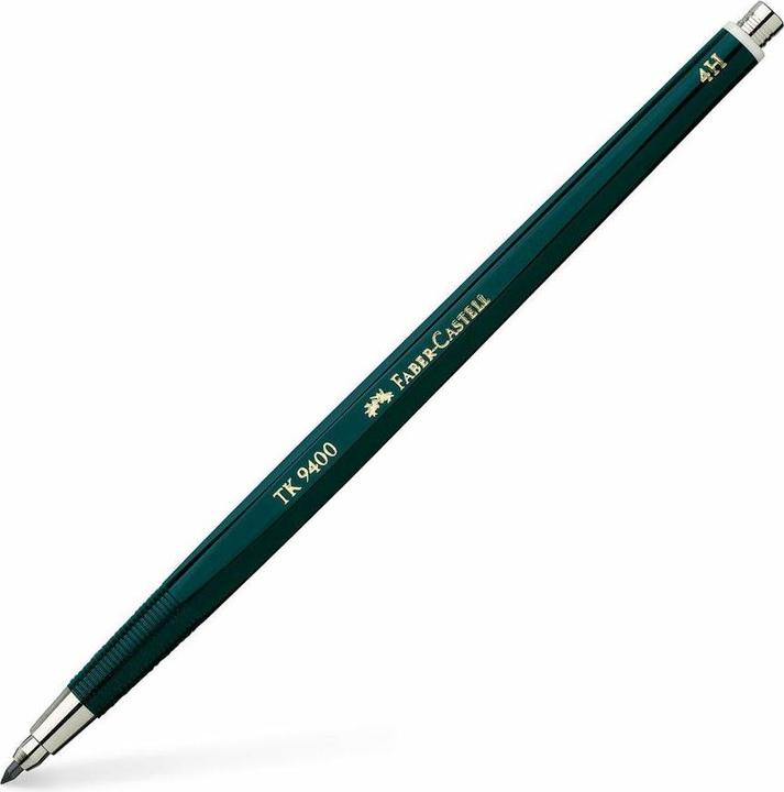 Actual product image Faber-Castell Castell 139414 - Clutch pencil TK 9400, lead thickness: 2 mm, hardness: 4H, barrel colour: green (2 mm, 4h, 1 x)