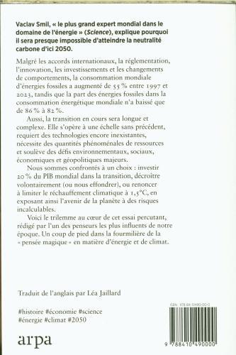 Image du produit 2050 : pourquoi un monde sans carbone est presque impossible (Français, Smil Vaclav, 2025)