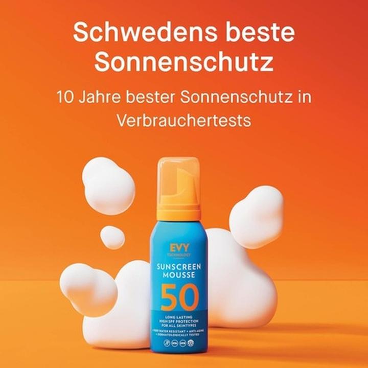 Immagine prodotto Evy Sport LSF30 Mousse di protezione solare per esterni - Estremamente resistente al sudore e all'acqua (Crema solare, SPF 30, 150 ml, 182 g)