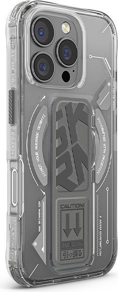 Actual product image Skinarma case Helio iPhone 16 Pro Max 6.9" Magnetic Charging + Grip Stand titanium (Apple iPhone 16 Pro Max)