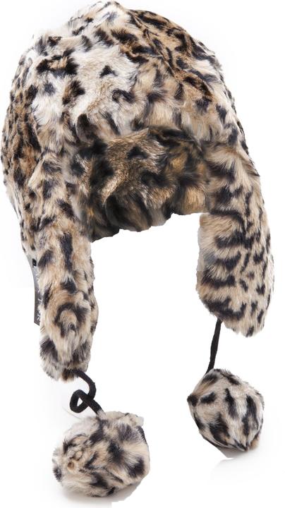 Produktbild Universal Textiles Thermo Wintermütze SkiMütze mit Bommel Kunstfell Leopardenmuster