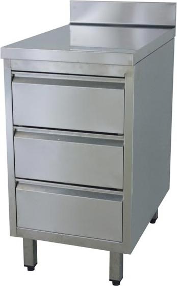 Immagine prodotto Gastro Hero Cassettiera in acciaio inox ECO er con backsplash (Metallo)