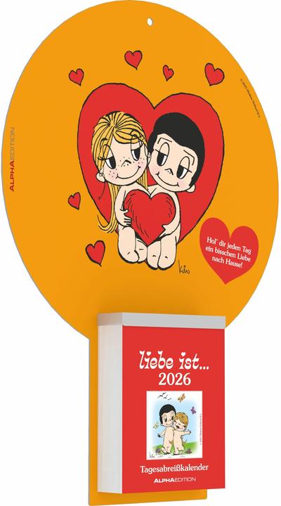 Produktbild Alpha Edition liebe ist... 2026 Tagesabreisskalender - Rückwand 22,5x31,5 - Block 8,1x10,6