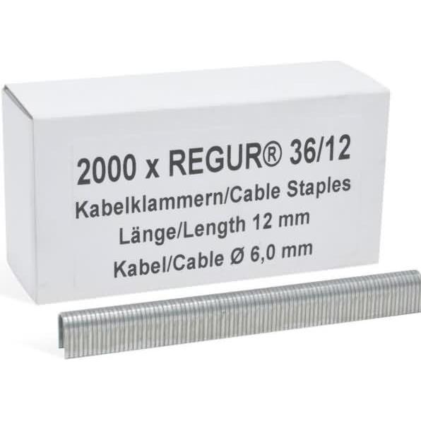 Regur, Büroklammer, Bogenklammern Typ 36 36/12 mm VE=2000 Stück (1 x)