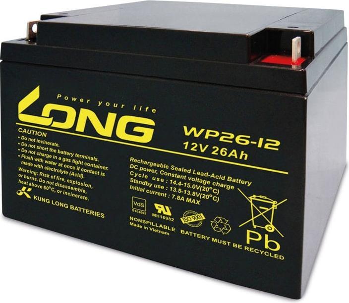 Actual product image Kung Long Lead-acid battery, 12V-/26Ah, VdS WP26-12 (12 V, 26 Ah)