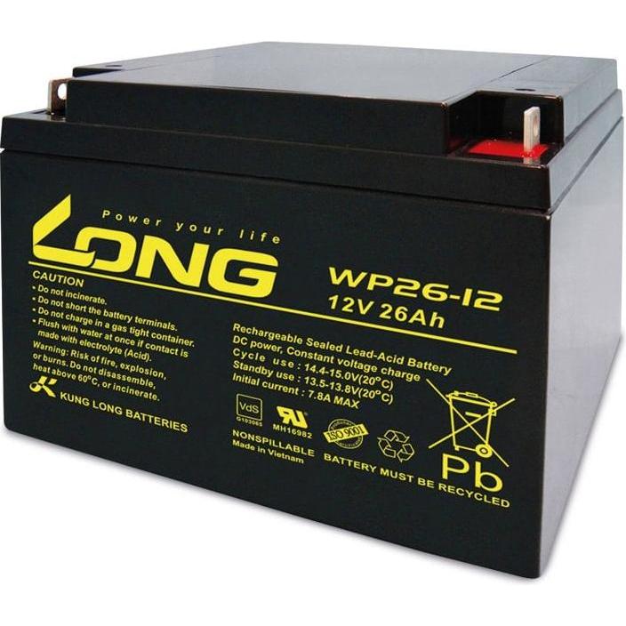 Kung Long, Versorgungsbatterie, Bleiakku, 12V-/26Ah, VdS WP26-12 (12 V, 26 Ah)
