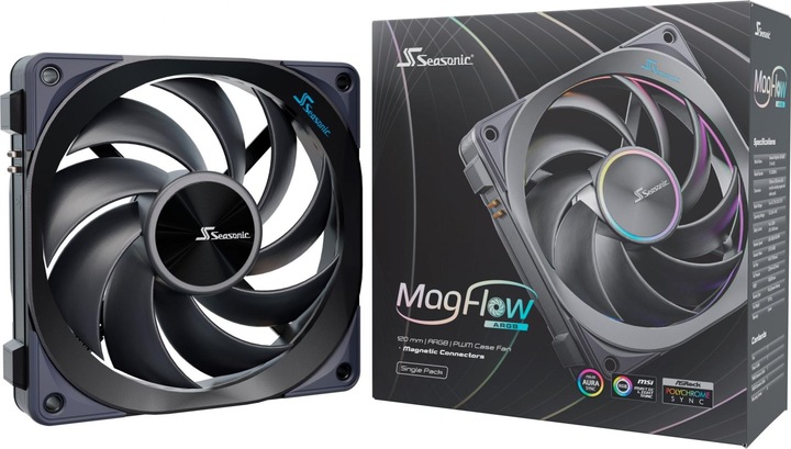 Seasonic Ventilateur MagFlow 1225PWM ARGB 120*120*120 1-Fan Kit (120 mm, 1 x)