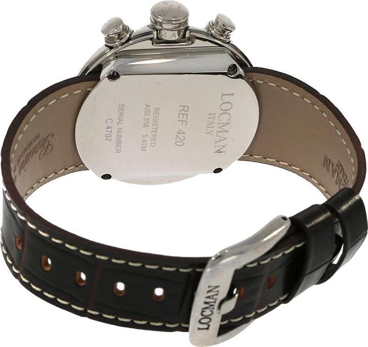 Immagine prodotto Locman Orologio da uomo Italia Cronografo Change marrone Ref. 0420 (Cronografo, 46 mm)