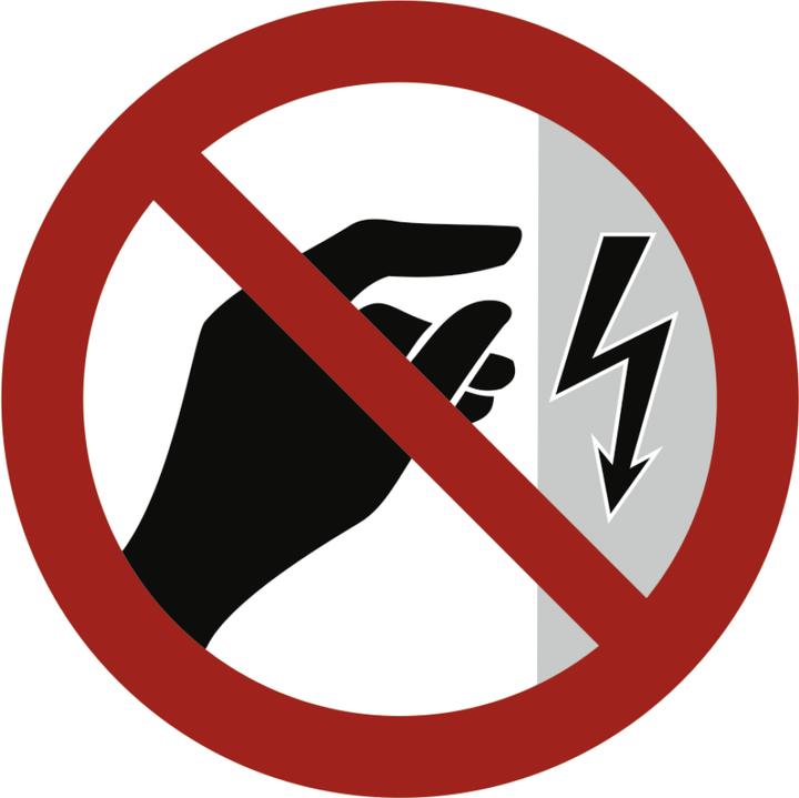 Produktbild Moravia Verbotszeichen Berühren verboten - Gehäuse unter Spannung Folie, Ø 200 mm