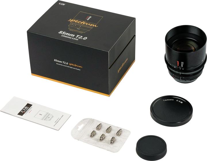 Immagine prodotto 7artisans Spectrum 85mm T2.0 Sony E a pieno formato (Sony E, Full frame)