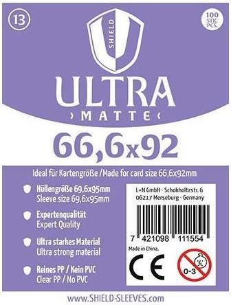 Produktbild Shield Sleeves 1027381 - Ultra Matte - 100 Super Sleeves f. K.-Grösse 66,6 x 92 mm