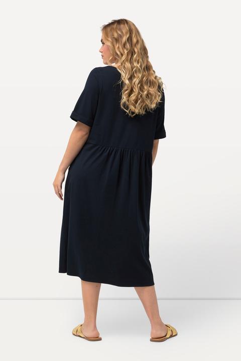 Produktbild Ulla Popken Jersey-Midikleid, A-Linie, Rundhals, Halbarm (54)