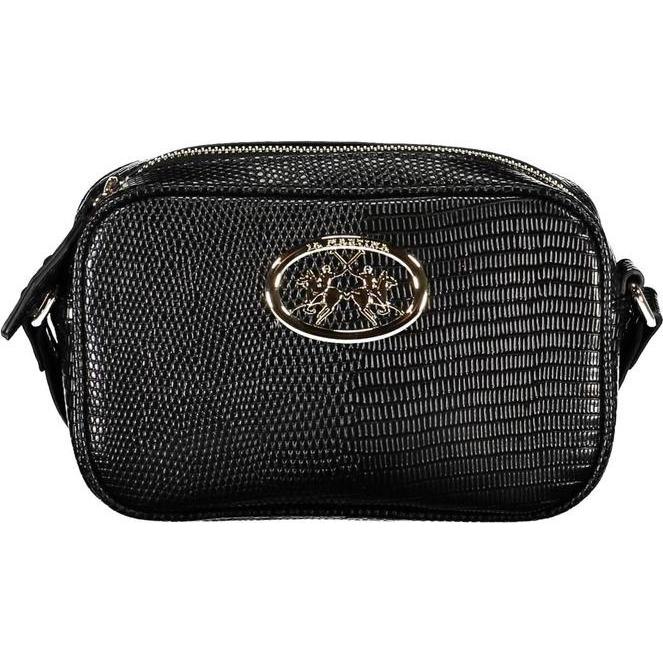 La Martina, Borsetta, Schwarze Polyethylen-Handtasche