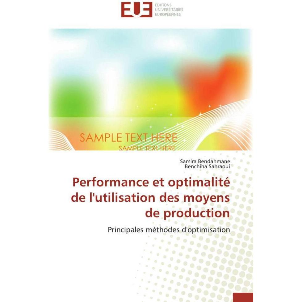 Performance et optimalité de l'utilisation des moyens de production, Fachbücher