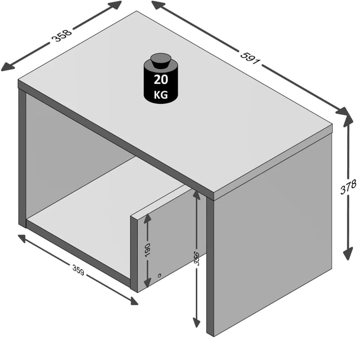 Immagine prodotto FMD Möbel Giovanna (59 x 36 x 38 cm)