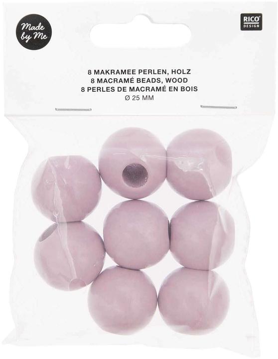 Immagine prodotto Rico Design Perline di legno macramè rosa vecchio, 8 pezzi