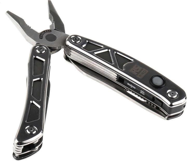 Image du produit RS PRO 8 in 1 Multi Tool with LED Flashlight (11 Fonctions)