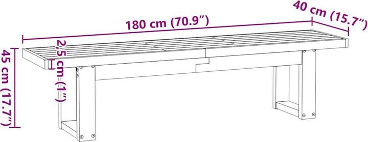 Image du produit vidaXL Esszimmerbank (180 cm)