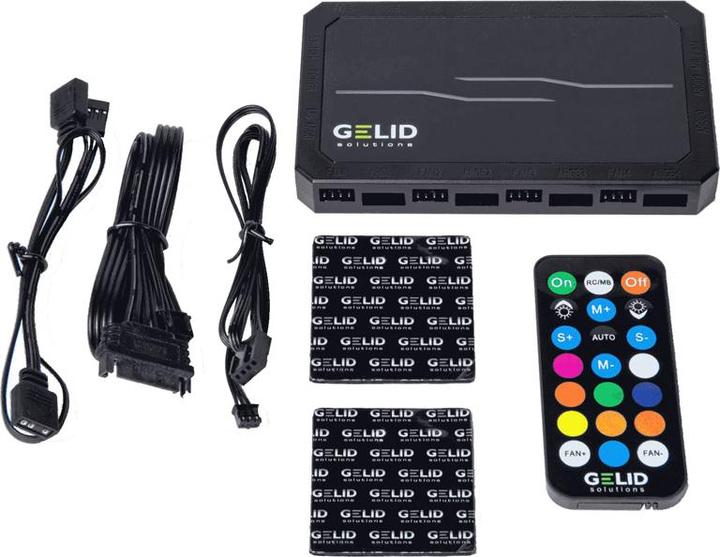 Image du produit Gelid Solutions Amber 8 Pro Ventilateurs et contrôle ARGB - 8x PWM & 10x ARGB connecteurs (8 Ventilateur)