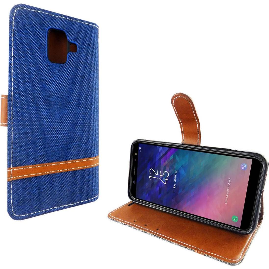 König Design Hülle Handy Schutz für Samsung Galaxy A6 (2018) Case Cover Tasche Wallet Etui (Samsung Galaxy J6 (2018)), S...