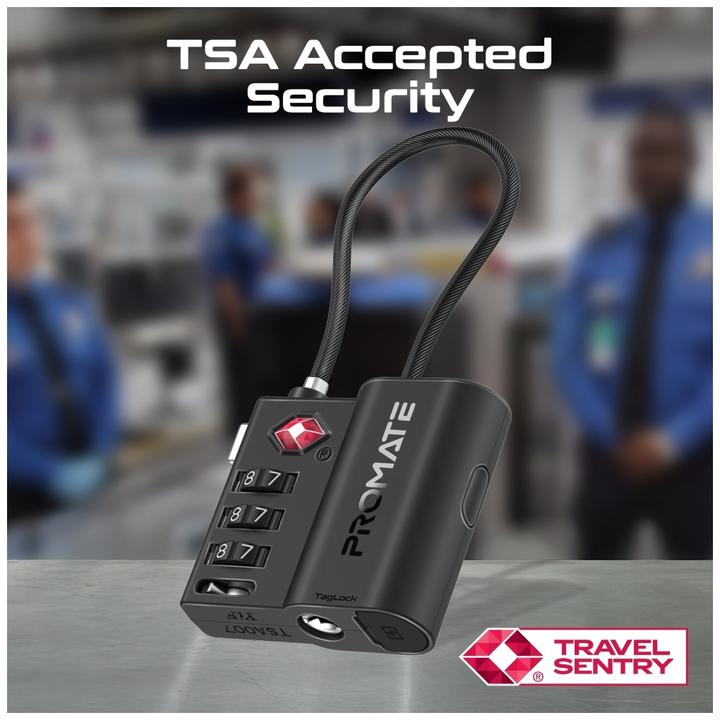 Actual product image ProMate TagLock luggage lock with tracker (iOS)