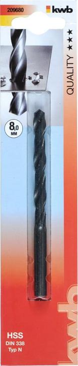 Actual product image kwb HSS Twist Drill, ø 8.0 mm (8 mm)