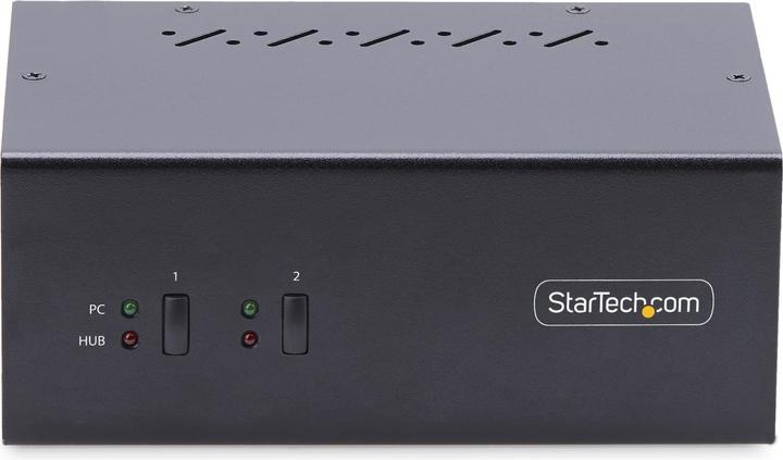 Produktbild StarTech COM 2-Port KVM Switch Dual Monitor DisplayPort 4K 60Hz 2x USB 3.0 2x USB 2.0 Hotkey/Druckta