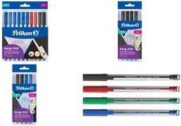Produktbild Pelikan Kugelschreiber Hang Stick, 0,7 mm, 10er Polybag transparenter Einwegkugelschreiber, weiche, ölbasie (10x)