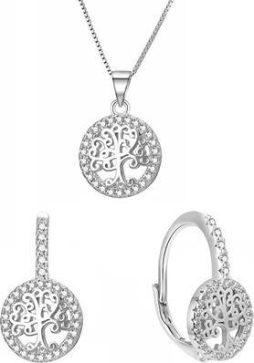 Image du produit Agato Élégant ensemble de bijoux en argent Tree of Life AGSET368R (collier. pendentif. boucles d'oreilles)
