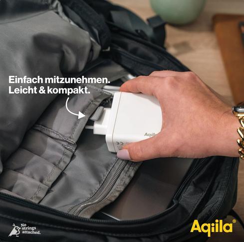Productafbeelding Aqiila Chargebird W4 - GaN Wandlader, 120W PD - Wit (120 W, 3 ports)