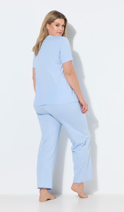Produktbild Ulla Popken Pyjama, Punkte, Rundhalsausschnitt, Halbarm (62)