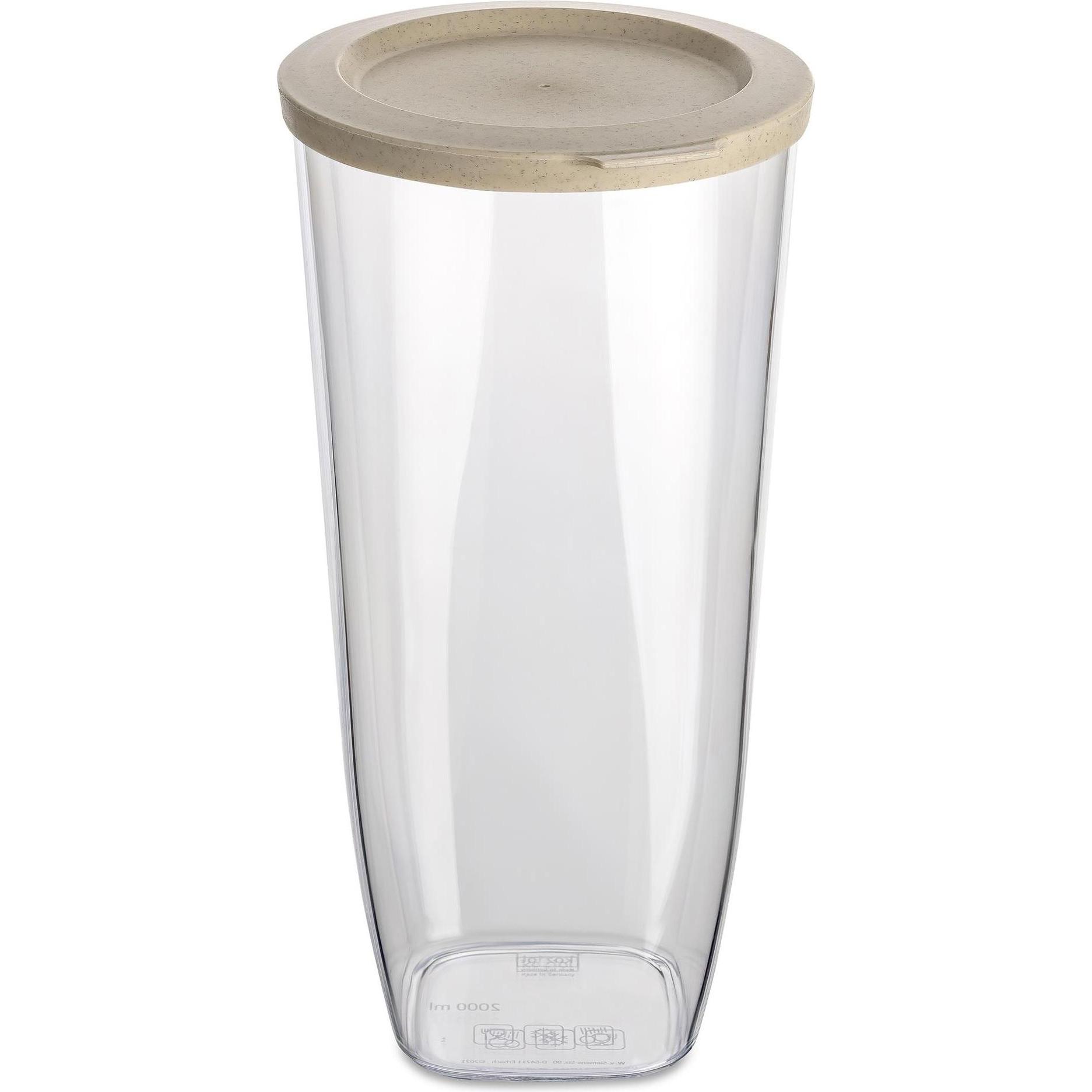 Koziol Vorratsdose Connect Dry L 2 l, Sand, Vorratsbehälter, Braun