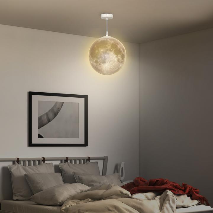Produktbild Homcom Pendelleuchte ABS Weiss (E27, 806 lm)