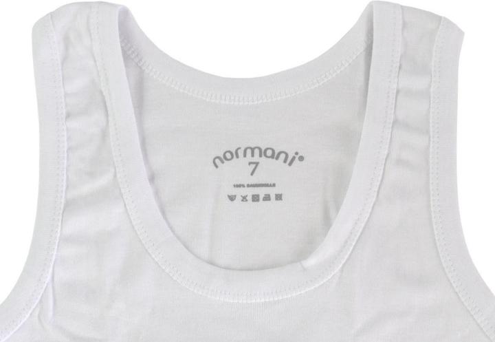Actual product image Normani 5 Piece Men's Undershirt Fine Rib White (3XL)