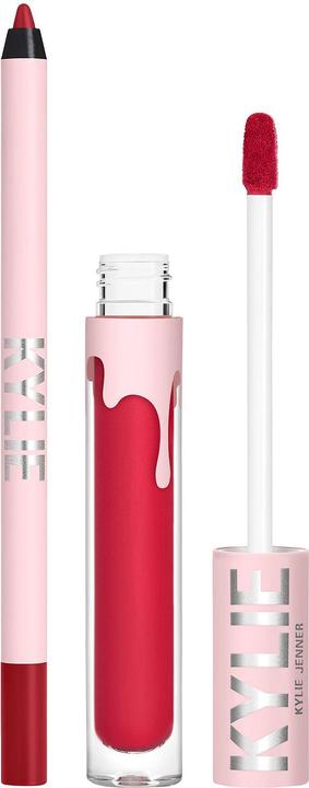Actual product image Kylie Jenner Matte Lip Kit 402 Mary Jo K for Women 0.10 oz Matte Liquid Lipstick 0.03 oz Lip Liner (402 Mary Jo K)