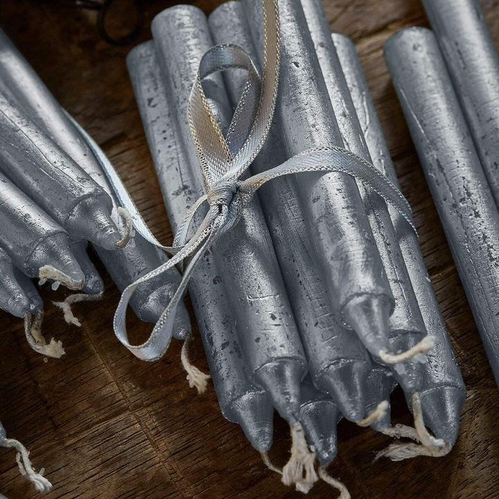 Immagine prodotto Loberon Set di 12 candele Bauceau argento (12 pz.)