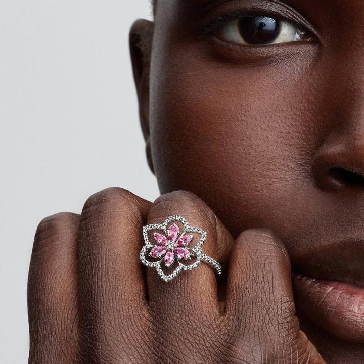 Immagine prodotto Pandora Doppelte Blume Cocktailring (54, 925 Argento)