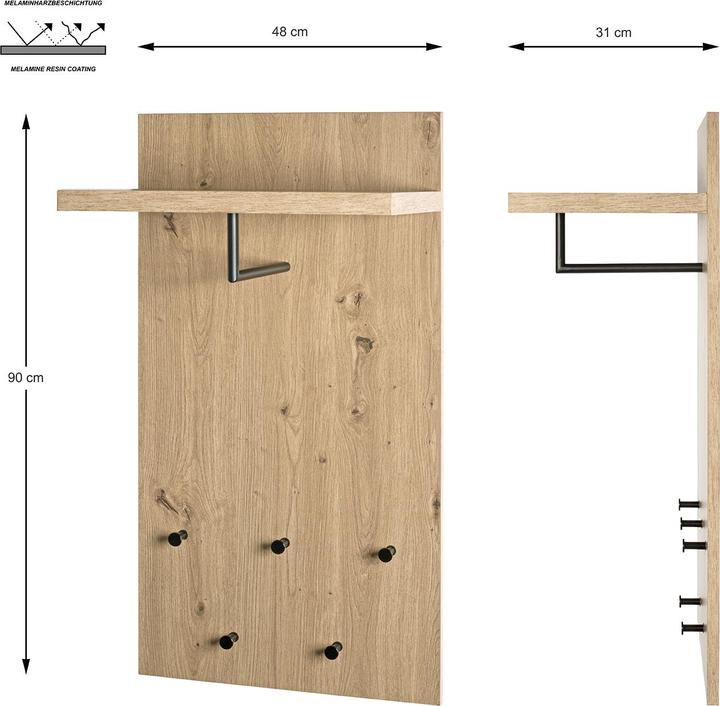 Actual product image HAKU Möbel Wall coat rack