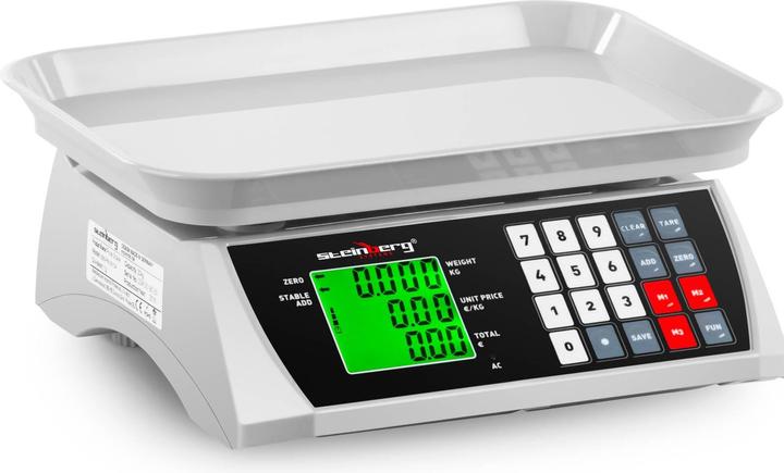 Produktbild Steinberg Kontrollwaage Ladenwaage Preiswaage Marktwaage LCD 30Kg 1G Digital Waage