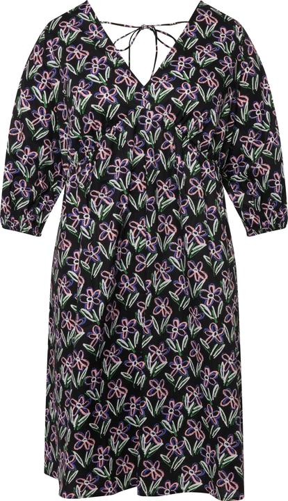 Image du produit Studio Untold Robe midi ligne A à imprimé floral. Col V et larges manches 3/4 (50, 52)