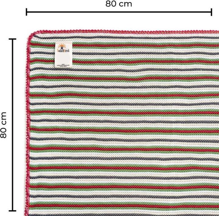 Image du produit Sonnenstrick Couverture bébé Couverture tricotée Enfants Couverture douillette en coton Couverture nourrisson (80 x 80 cm)